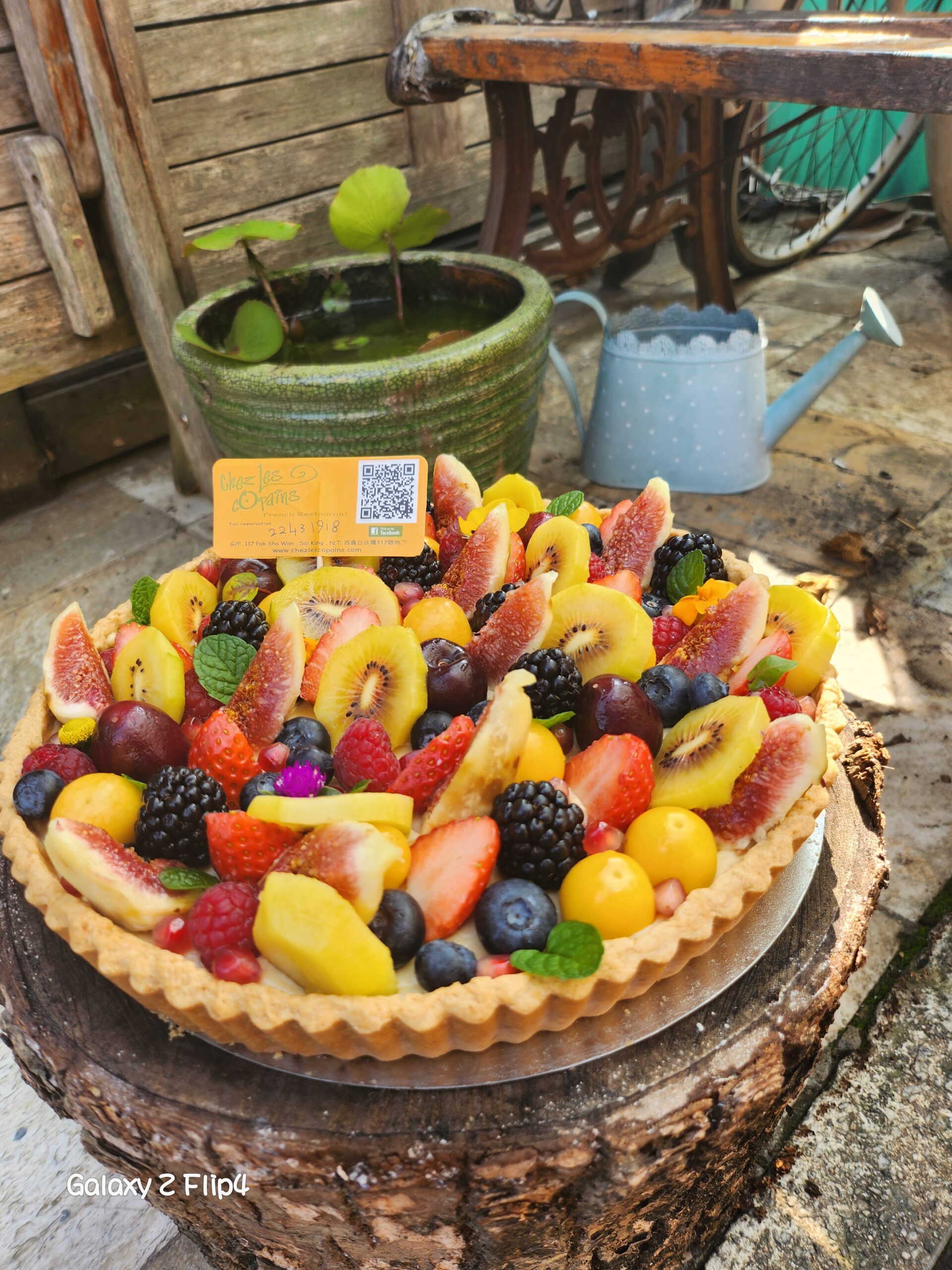 Taylor made walnuts & date tart, fruits. tart & tradition French tart